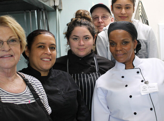 Denna Harvey with Staff